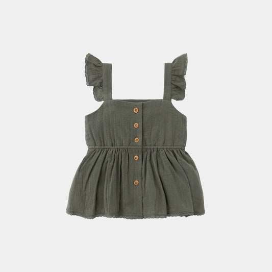 ガーゼワッシャー ブラウス・ブルマ 2点セット(カーキ)