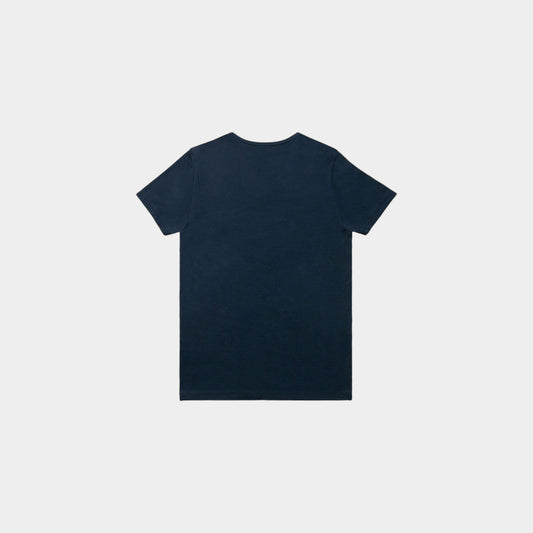 (スマイルコットン100%)メンズ半袖インナー(ネイビー) 【日本アトピー協会推薦品】