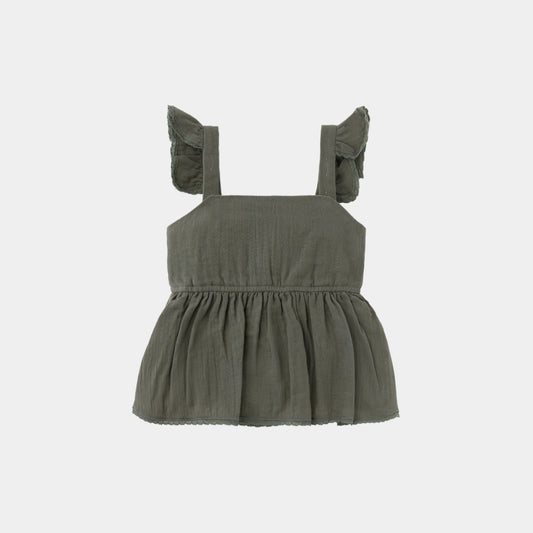 ガーゼワッシャー ブラウス(カーキ)