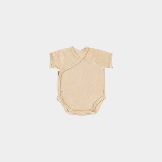 半袖ボディスーツ(スマイルコットン)ベージュ 【日本アトピー協会推薦品】