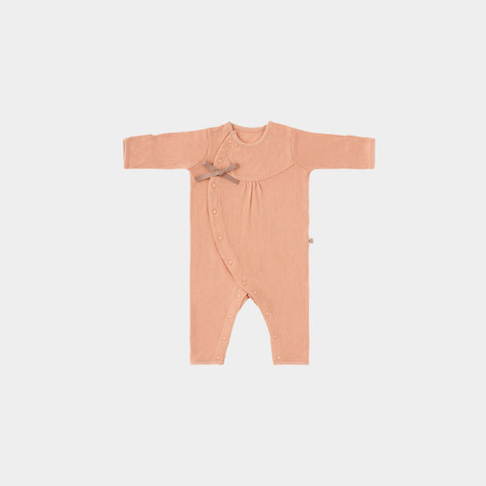 スマイルコットン カバーオール・にぎにぎの2点セット(ピンク)【日本アトピー協会推薦品】