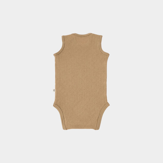 ノースリボディスーツ(スマイルコットン)ブラウン 【日本アトピー協会推薦品】