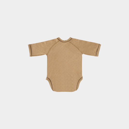 長袖ボディスーツ(スマイルコットン)ブラウン 【日本アトピー協会推薦品】