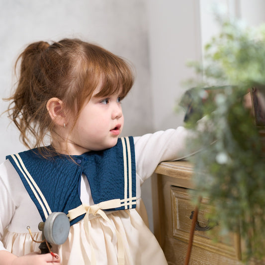 スタイ(セーラーカラー、オーガニックコットン、パイル星形)の3点セット|出産祝いにおすすめ