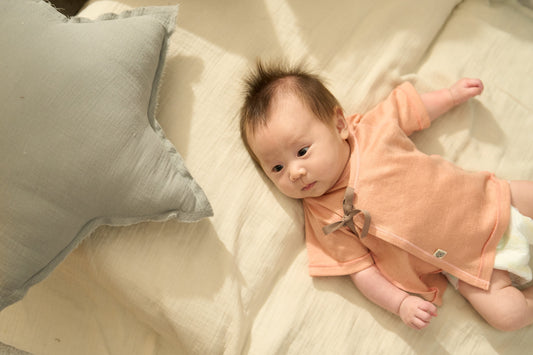 短肌着(スマイルコットン)ピンク 【日本アトピー協会推薦品】