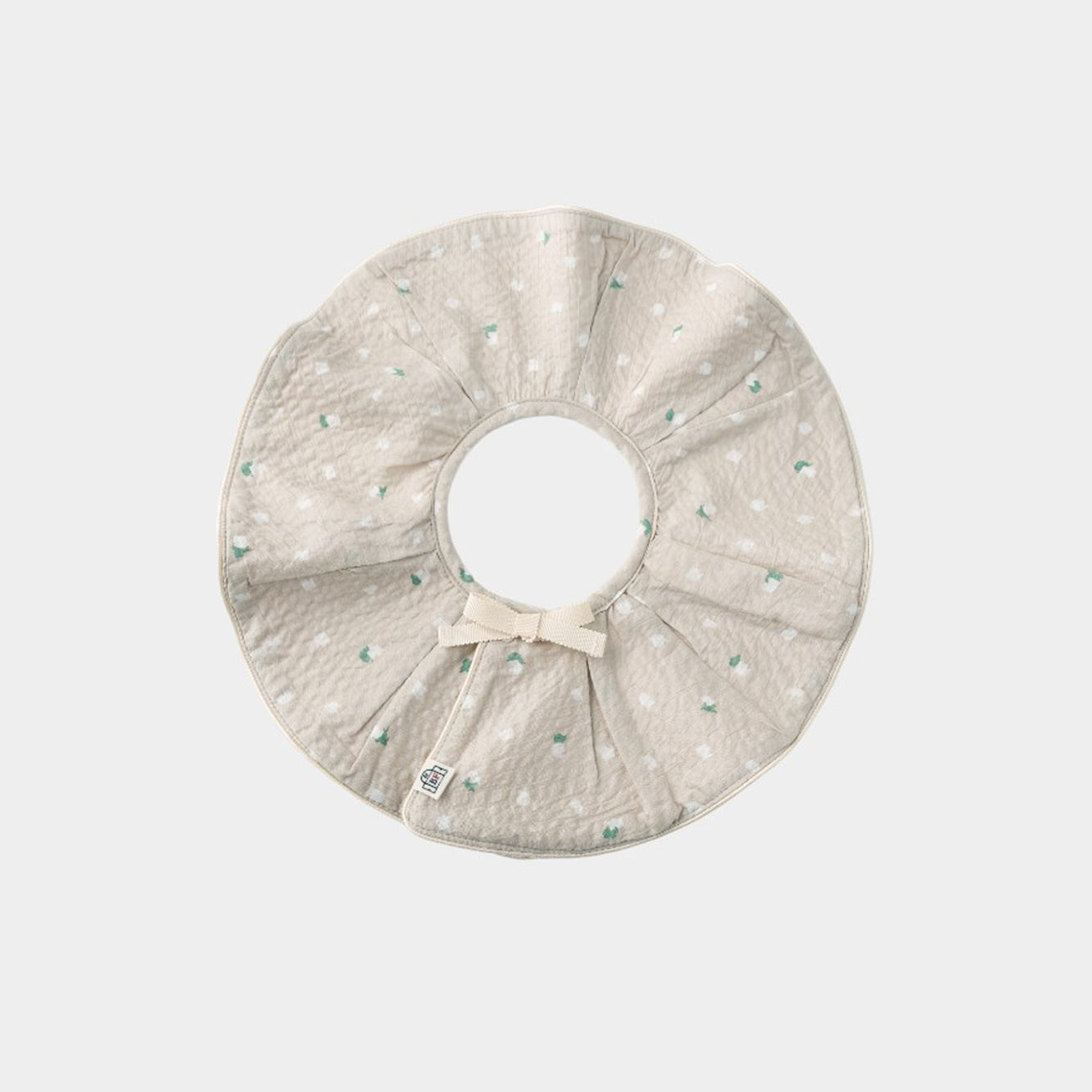 ウエーブローンプリントスタイ(ベージュ)・おくるみ(ブルー)のセット|出産祝いにおすすめ