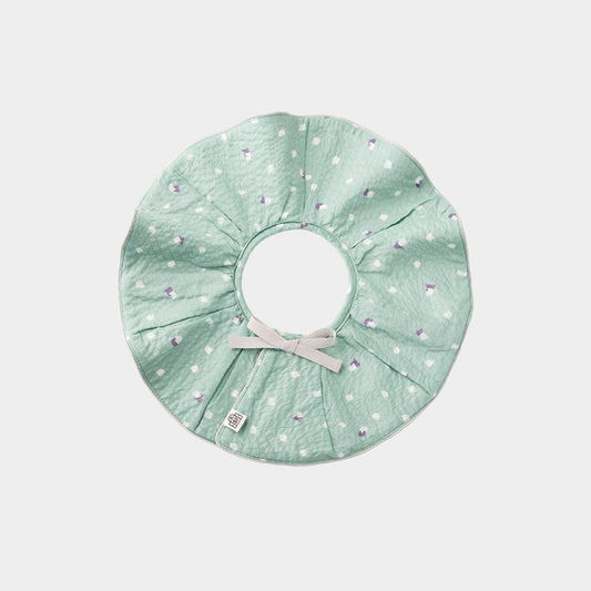 ウェーブローンプリントスタイ(グリーン)・おくるみ(ネイビー)のセット