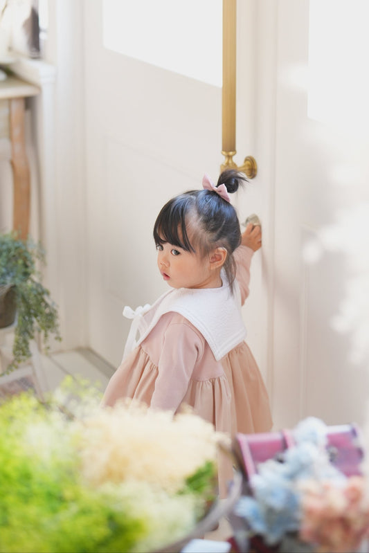 カット×グログラン ドッキングワンピース(ピンク)