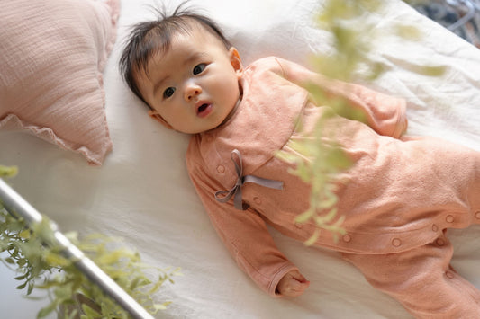 カバーオール(スマイルコットン)ピンク 【日本アトピー協会推薦品】