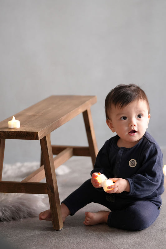 レギンス(スマイルコットン)ネイビー 【日本アトピー協会推薦品】