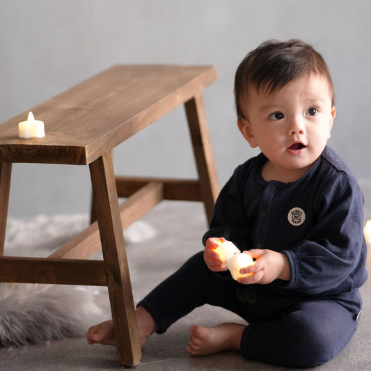 レギンス(スマイルコットン)ネイビー 【日本アトピー協会推薦品】|ベビー服