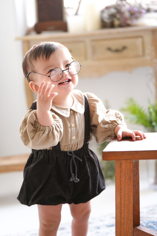 サスペンダー付かぼちゃパンツ(Cグレー)