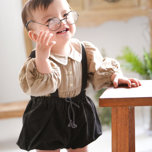 サスペンダー付かぼちゃパンツ(Cグレー)|ベビー服