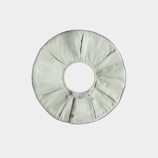 二重ガーゼ(グリーン)&ウェーブローンプリント(ベージュ) スタイ2枚セット