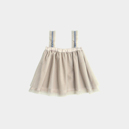 チュチュ&スカート 重ねチュール×サテン(Lグレー)