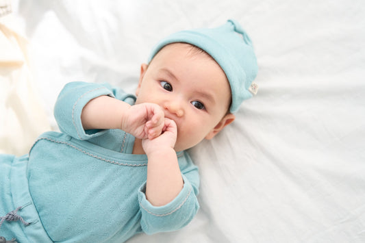 新生児 帽子(スマイルコットン)ブルー 【日本アトピー協会推薦品】