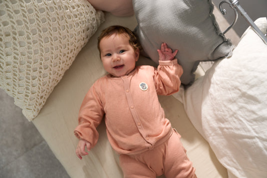 カーディガン(スマイルコットン)ピンク 【日本アトピー協会推薦品】