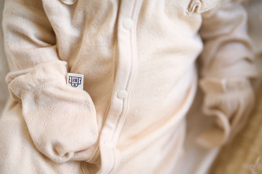 新生児 ミトン(スマイルコットン)ベージュ 【日本アトピー協会推薦品】