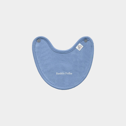 スタイと半袖ボディースーツのセット（ベージュ×ブルー)｜出産祝いにおすすめ