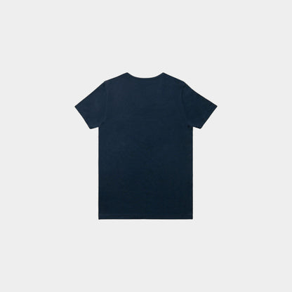 （スマイルコットン100％）メンズ半袖インナー(ネイビー） 【日本アトピー協会推薦品】