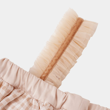 チュチュ＆スカート 重ねオーガンジー×チェック　２色