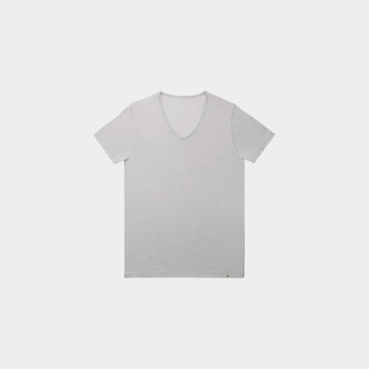 （スマイルコットン100％）メンズ半袖インナー(Lグレー） 【日本アトピー協会推薦品】