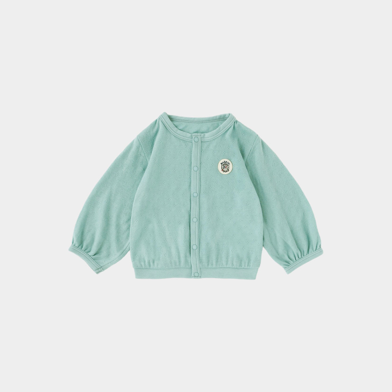 カーディガン（スマイルコットン）ブルー 【日本アトピー協会推薦品】｜ベビー服