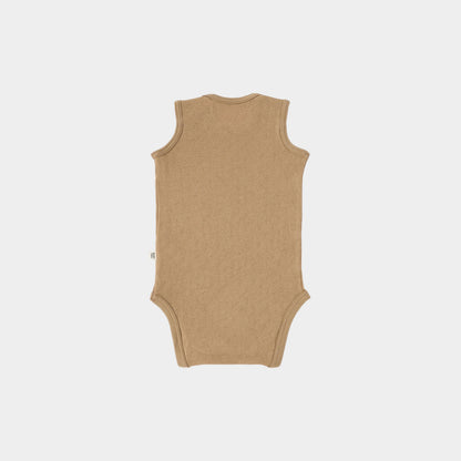 ノースリボディスーツ（スマイルコットン）ブラウン 【日本アトピー協会推薦品】