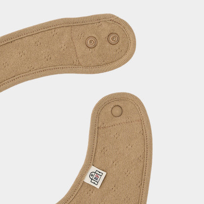 スマイルコットン　スタイ（ブラウン）＆にぎにぎ（ブラウン） セット【日本アトピー協会推薦品】