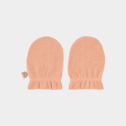 新生児　ミトン（スマイルコットン）ピンク 【日本アトピー協会推薦品】