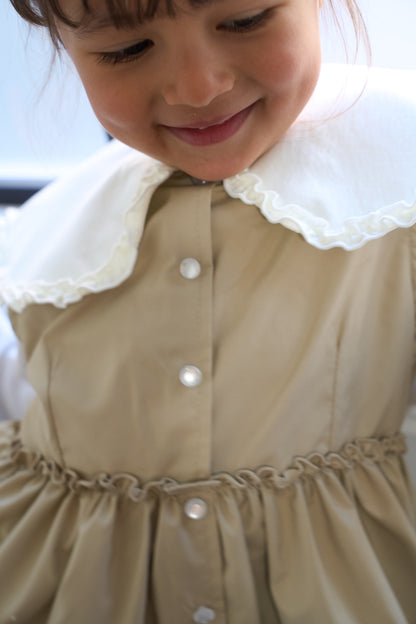 （お食事エプロン）ドレス+収納巾着袋付き　２色