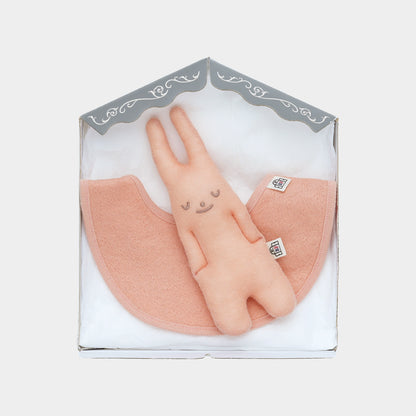 スマイルコットン　スタイ（ピンク）＆にぎにぎ（ピンク） セット【日本アトピー協会推薦品】
