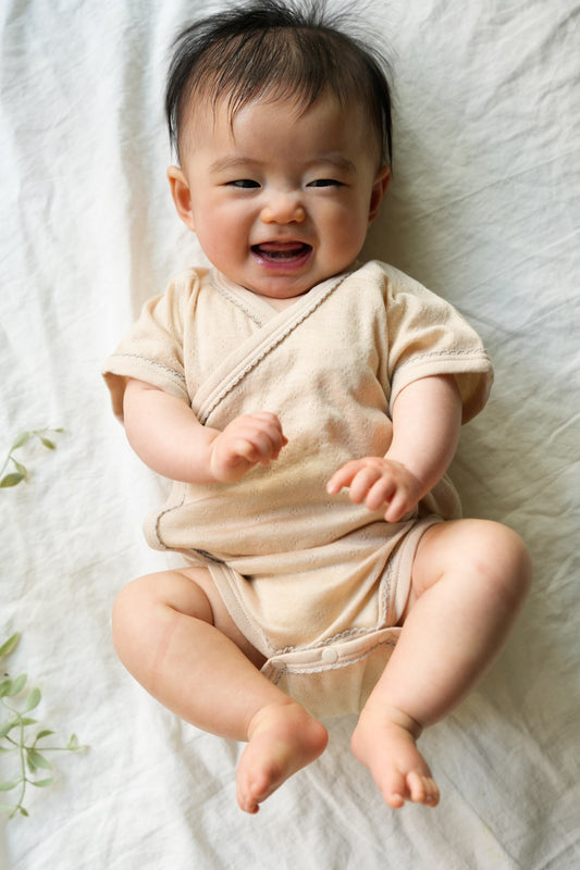 半袖ボディースーツ（スマイルコットン）５色 【日本アトピー協会推薦品】