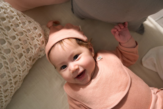 新生児　帽子（スマイルコットン）ピンク